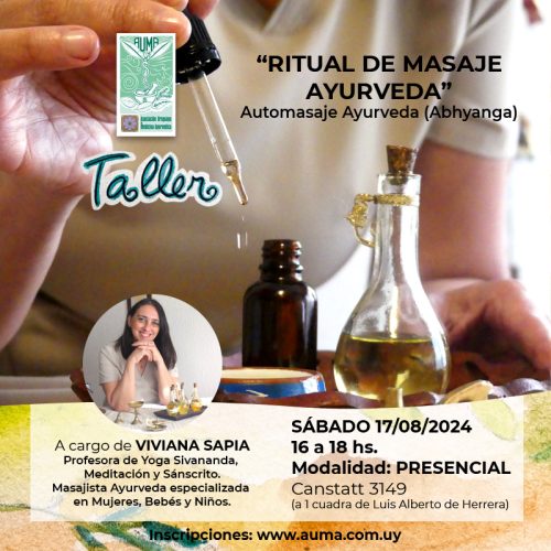 TALLER AUMA VIVIANA SAPIA MASAJES AYURVEDA